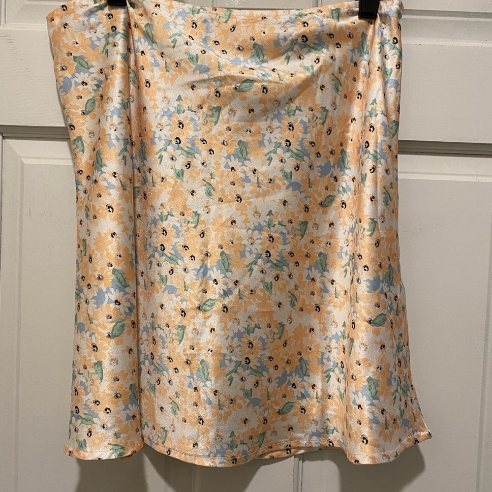 Princess Polly Cream Mini Slip Skirt Casual